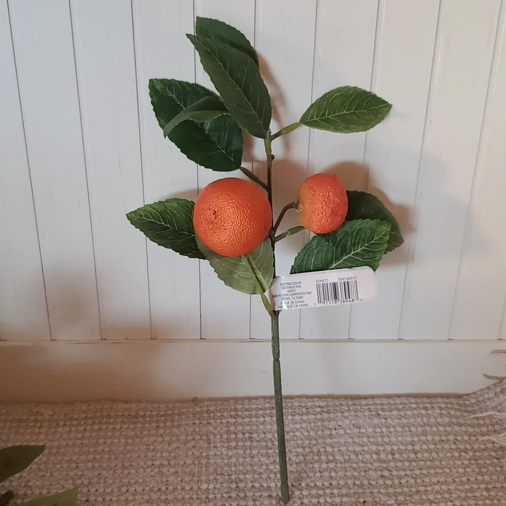 FAUX FRUIT PICK WITH ORANGES